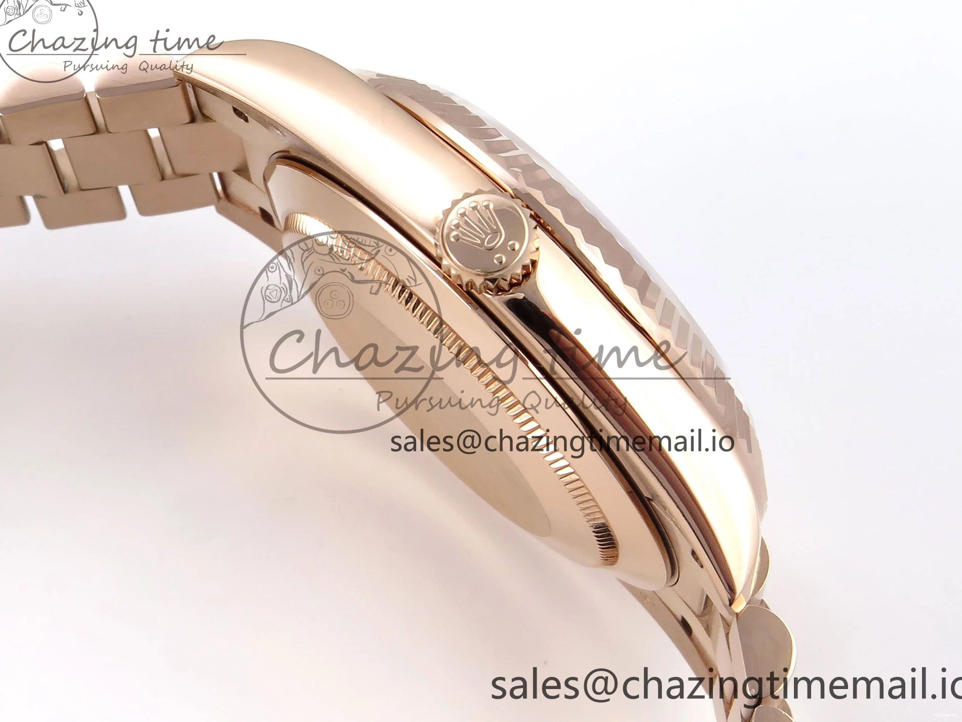 President Markers 228235 Edition Dial on Best Date Blue Bracelet Day VR2836 Diamonds Bezel QF Crystal 40 RG 1:1 0520